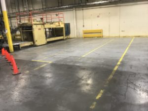 A warehouse that's recently been power washed